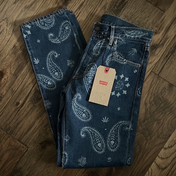 Levi’s X Snoop Dogg Lot 420 Unreleased Premium 501 Paisley Hemp Jean - Picture 10 of 16